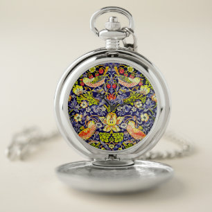 Strawberry Thief Birds William Morris Pocket Watch