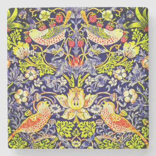 Strawberry Thief Birds William Morris Stone Coaster