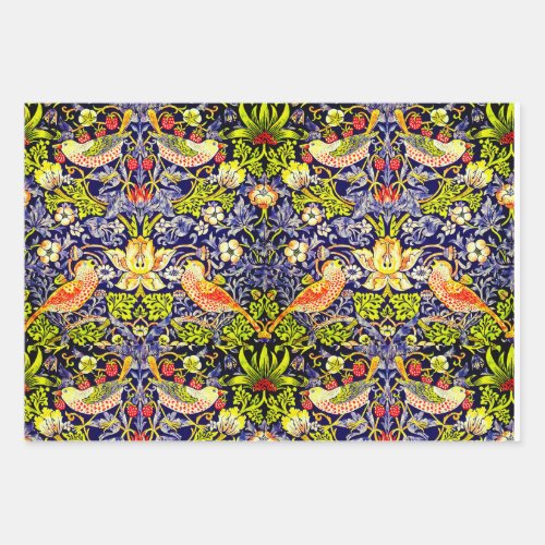 Strawberry Thief Birds William Morris Wrapping Paper Sheets