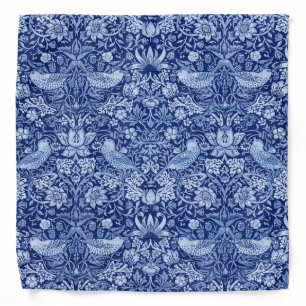 Strawberry Thief Blue Monotone, William Morris Bandana