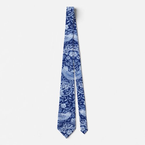 Strawberry Thief Blue Monotone William Morris Neck Tie