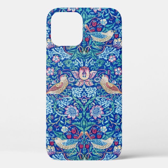 Strawberry Thief Blue, William Morris Case-Mate iPhone Case (Back)