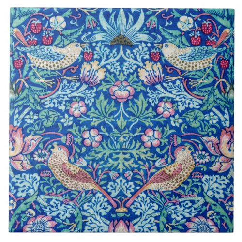 Strawberry Thief Blue William Morris Ceramic Tile