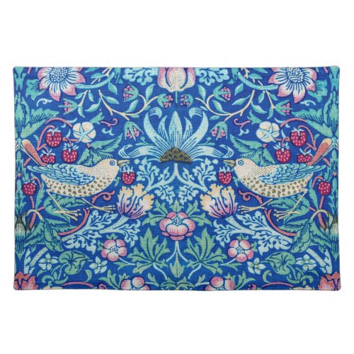 Strawberry Thief Blue William Morris Cloth Placemat