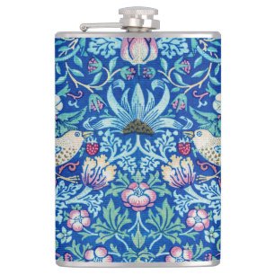 Strawberry Thief Blue, William Morris Flask