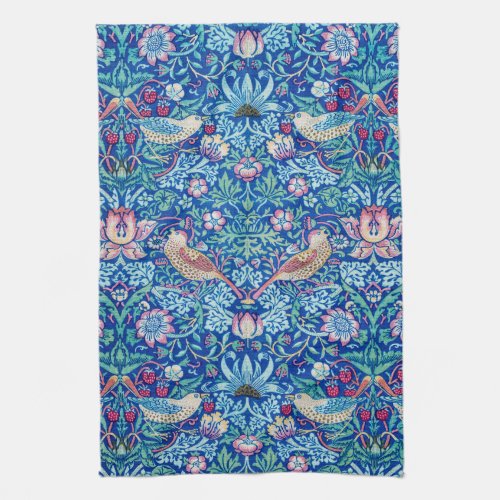 Strawberry Thief Blue William Morris Kitchen Towe Kitchen Towel