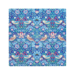Strawberry Thief Blue, William Morris Metal Print