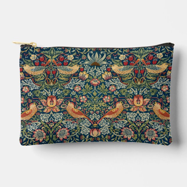 Strawberry Thief by William Morris Accessory Pouch (Front)