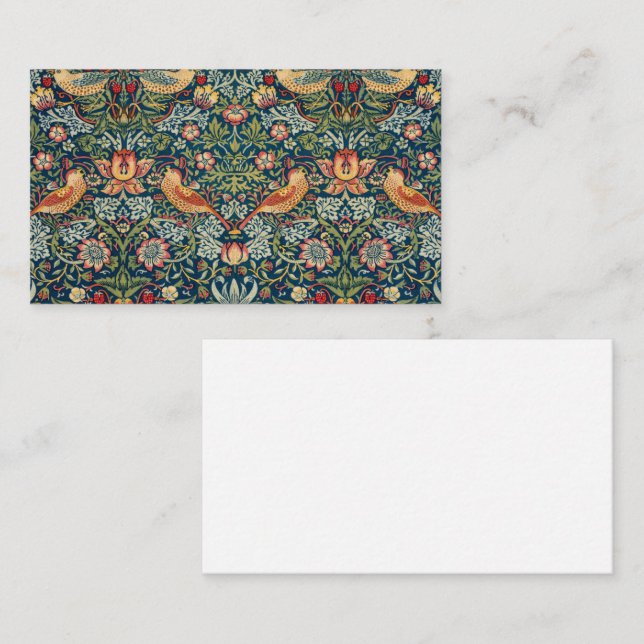 Strawberry Thief by William Morris Business Card (Front/Back)