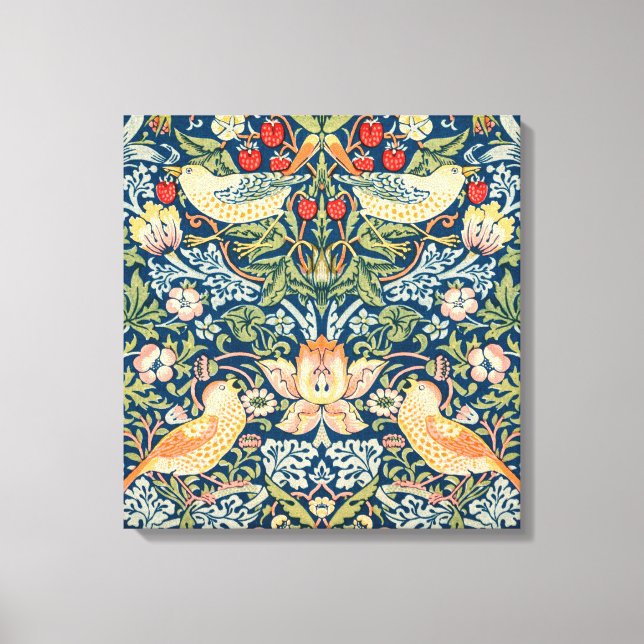 Strawberry Thief (by William Morris) Canvas Print (Front)