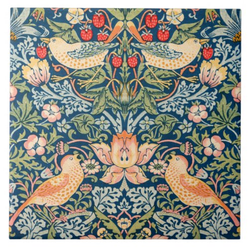 Strawberry Thief by William Morris Ceramic Tile