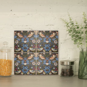 Strawberry Thief by William Morris Ceramic Tile