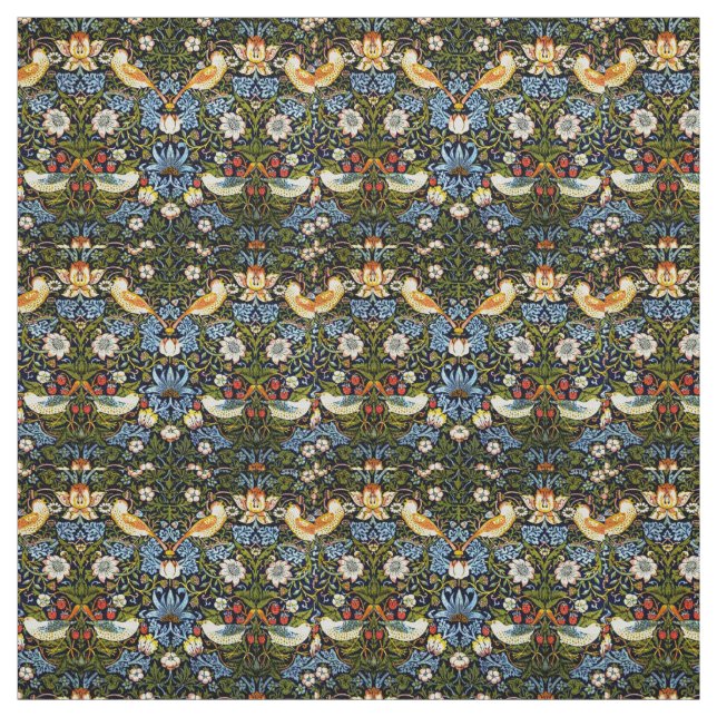 Strawberry Thief by William Morris Fabric (Swatch)