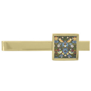 Strawberry Thief by William Morris Gold Finish Tie Bar