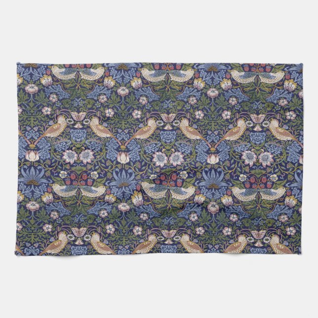 Strawberry Thief by William Morris Kitchen Towel (Horizontal)