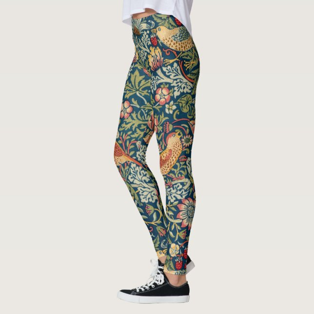 Strawberry Thief by William Morris Leggings (Left)