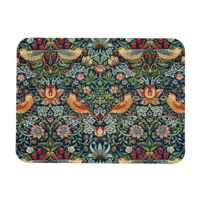 Strawberry Thief by William Morris Magnet (Horizontal)