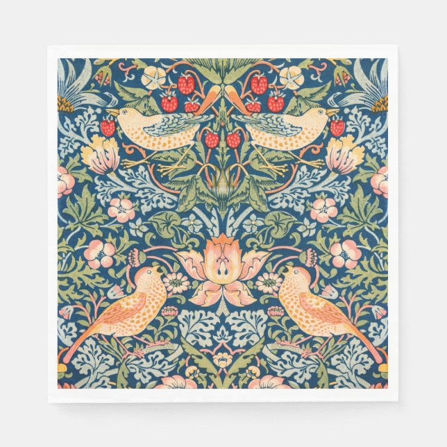 Strawberry Thief (by William Morris) Napkins (Front)