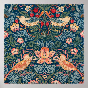 Strawberry Thief by William Morris Poster