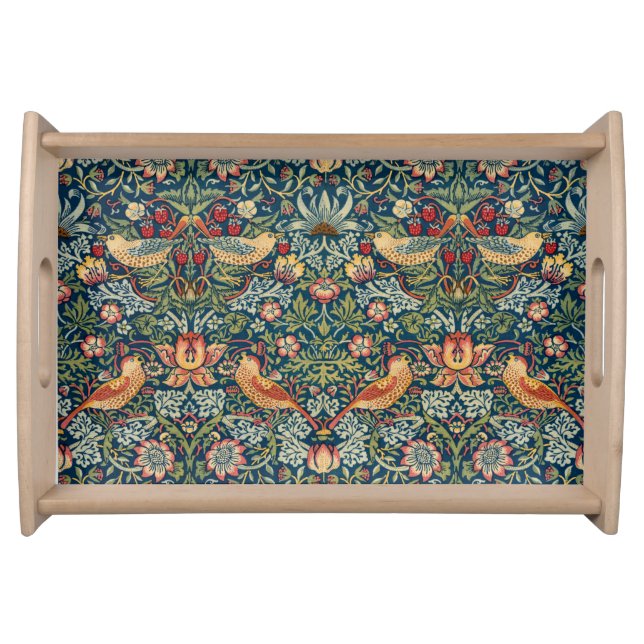 Strawberry Thief by William Morris Serving Tray (Front)