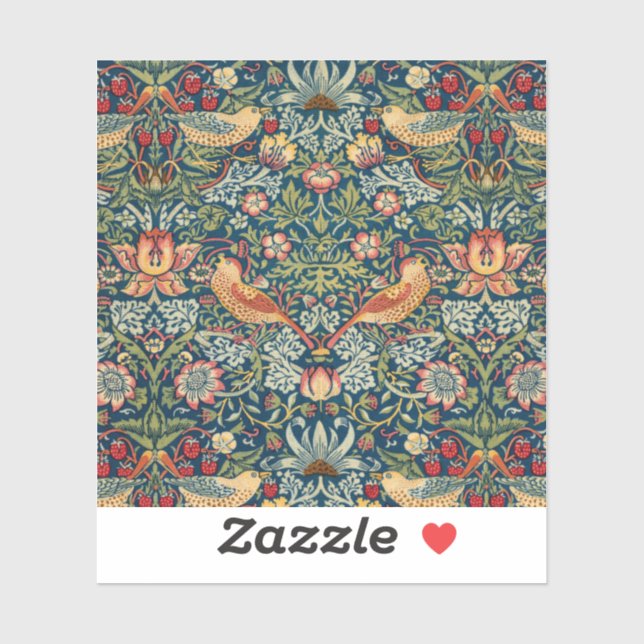 Strawberry Thief by William Morris Sticker (Sheet)