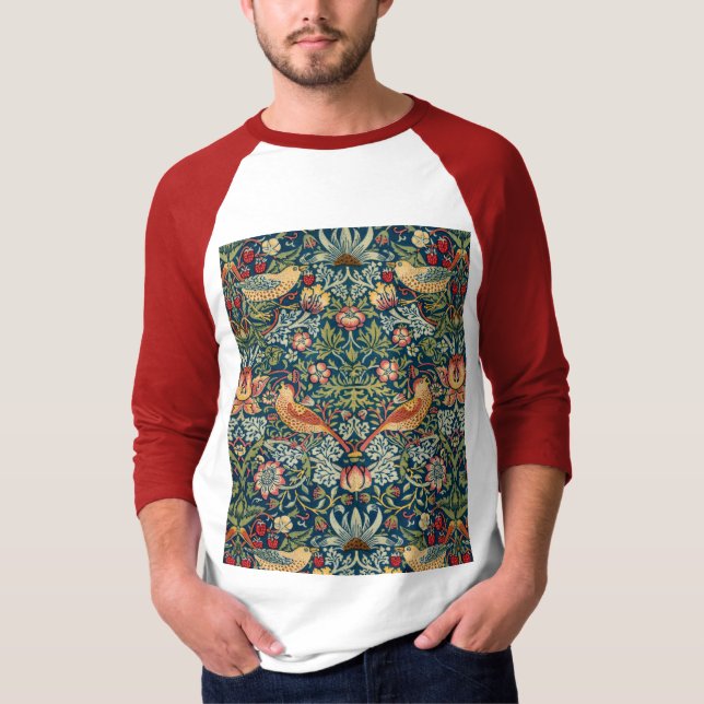 Strawberry Thief by William Morris T-Shirt (Front)