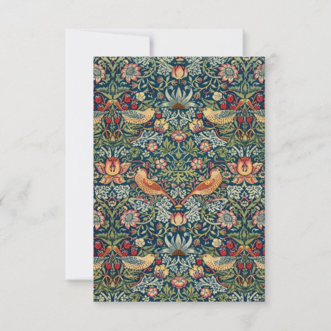 Strawberry Thief by William Morris Thank You Card (Front)