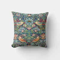 Strawberry Thief by William Morris Throw Pillow Zazzle