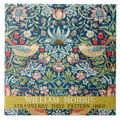 Strawberry thief _ Design of William Morris Ceramic Tile