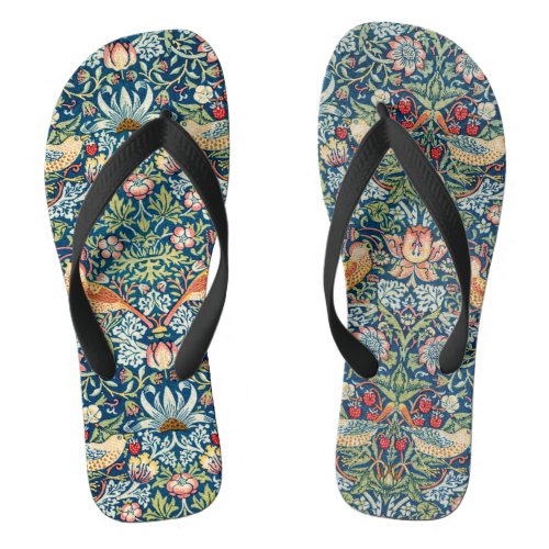 Strawberry thief _ Design of William Morris  Flip Flops