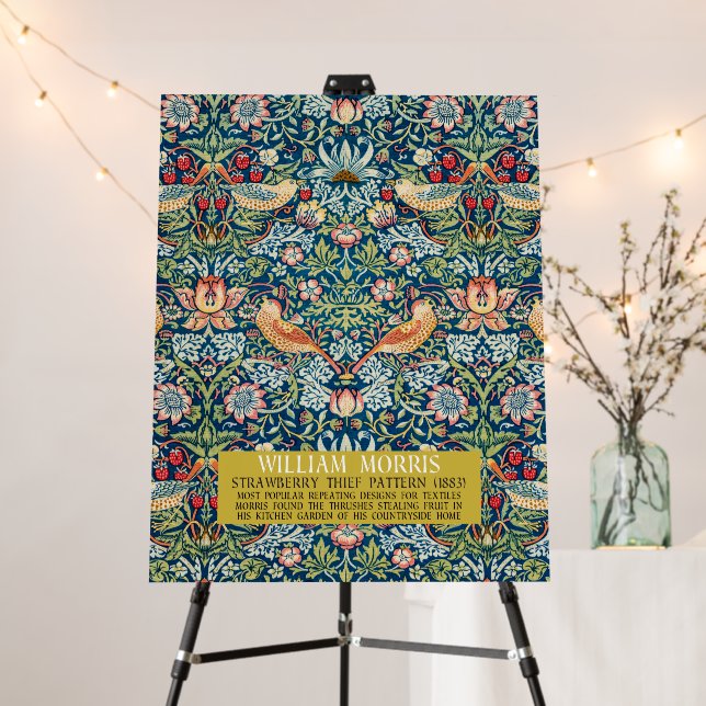 Strawberry thief - Design of William Morris  Foam Board (In Situ (Stand))