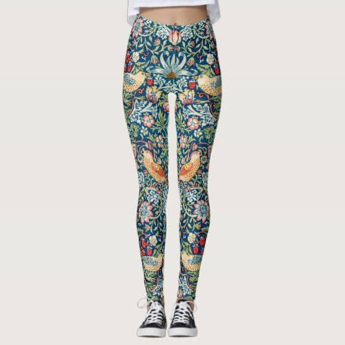 Strawberry thief _ Design of William Morris Leggings