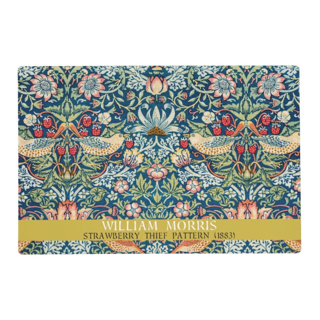 Strawberry thief - Design of William Morris Placemat (Front)