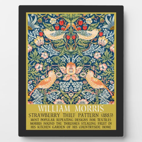Strawberry thief _ Design of William Morris Plaque