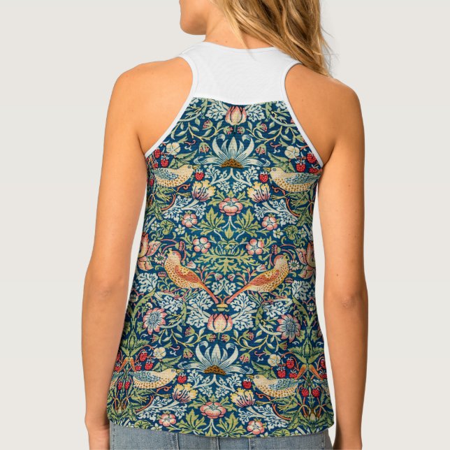 Strawberry thief - Design of William Morris  Tank Top (Back)