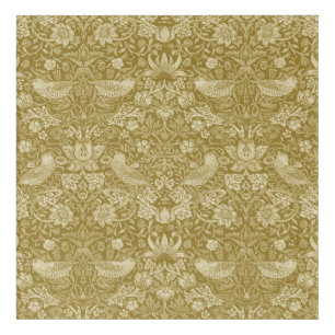Strawberry Thief Gold, William Morris Acrylic Print