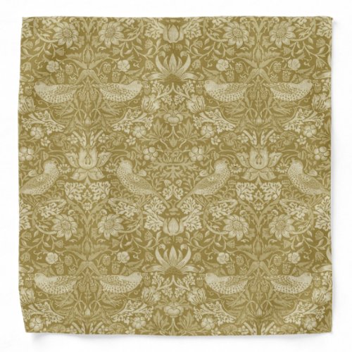 Strawberry Thief Gold William Morris Bandana