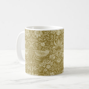 Strawberry Thief Gold, William Morris Coffee Mug