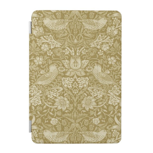 Strawberry Thief Gold, William Morris iPad Mini Cover (Front)