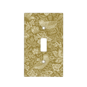 Strawberry Thief Gold, William Morris Light Switch Cover