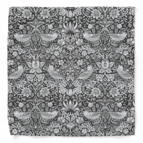 Strawberry Thief Gray William Morris Bandana