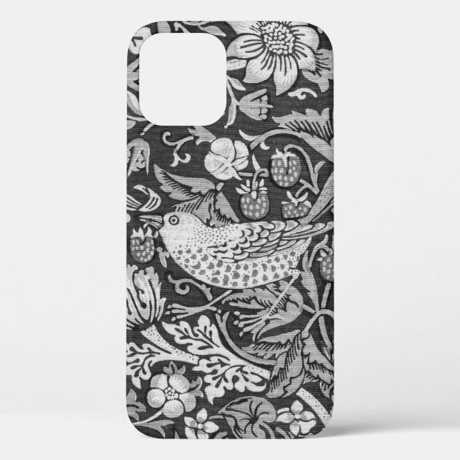Strawberry Thief Gray, William Morris Case-Mate iPhone Case (Back)
