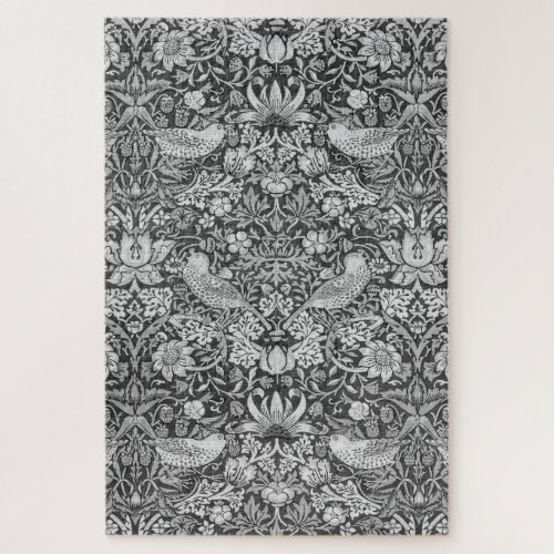 Strawberry Thief Gray William Morris Jigsaw Puzzle