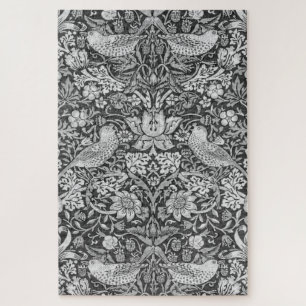 Strawberry Thief Gray, William Morris Jigsaw Puzzle