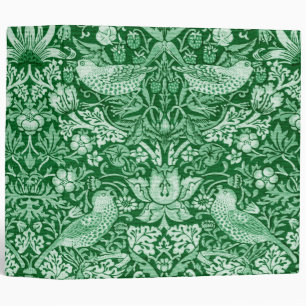 Strawberry Thief Green, William Morris 3 Ring Binder