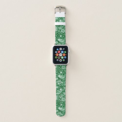 Strawberry Thief Green William Morris Apple Watch Band