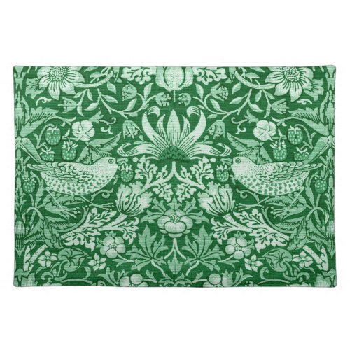 Strawberry Thief Green William Morris Cloth Placemat