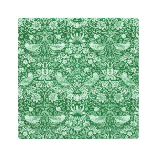 Strawberry Thief Green, William Morris Metal Print