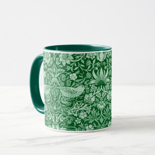 Strawberry Thief Green William Morris Mug