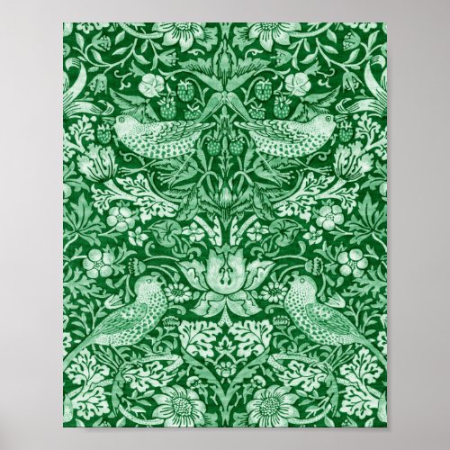 Strawberry Thief Green William Morris Poster